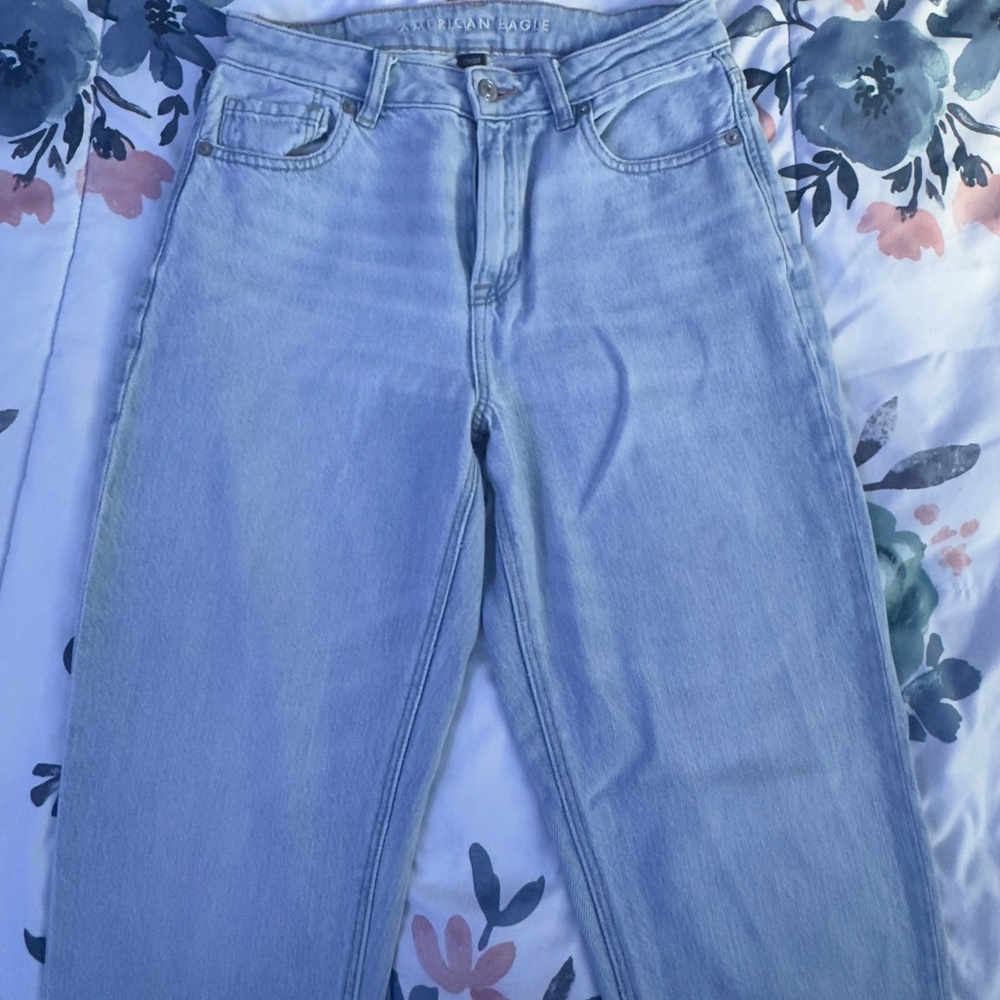 American Eagle Outfitters Light Blue strigid mom jeans